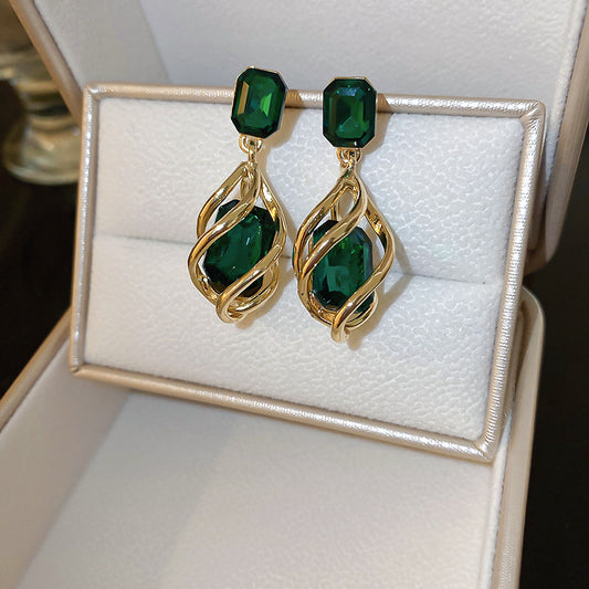 Fashionable and sophisticated natural colored gemstone earrings for women