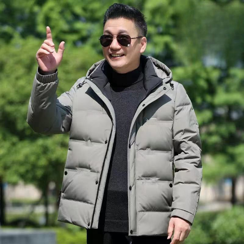 Men's winter clothing with thick top and down jacket