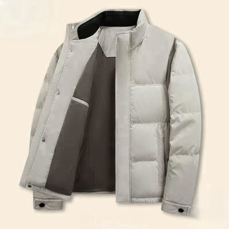 Winter thick and comfortable men's short stand up collar casual jacket jacket